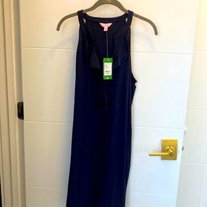 NWT Lilly Pulitzer Shay dress size large color navy